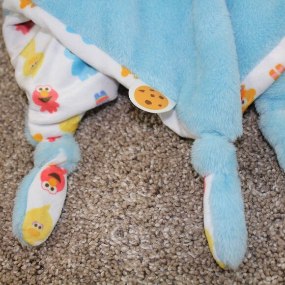 Sesame Street Cookie Monster Security Blanket Kids Preferred Baby Lovey Blue NWT - Picture 4 of 6